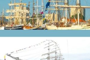 Le navire omanais Shabab Oman II accoste à Dunkerque dans le cadre de la Tall Ships Race 2025
